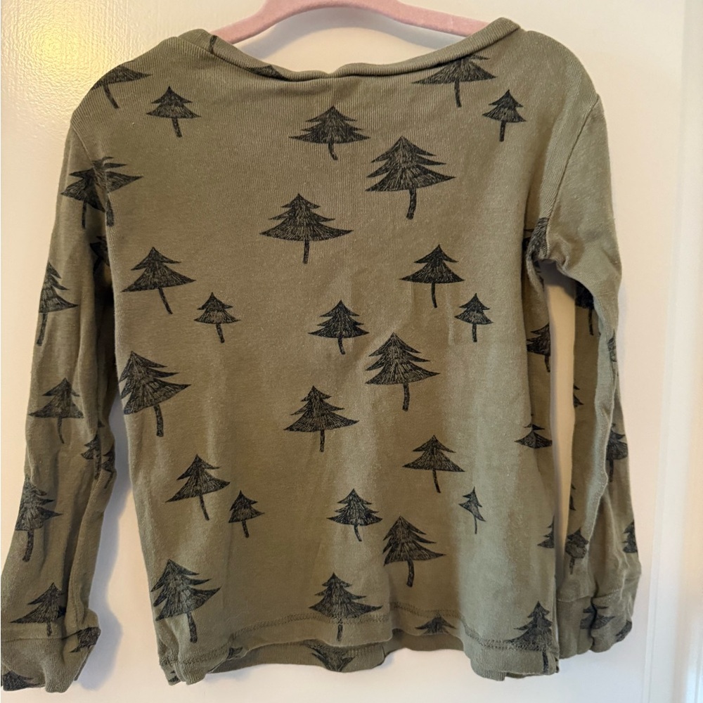 2-3 Rylee+Cru Tree Print Pajamas - Green - Picture 6 of 8